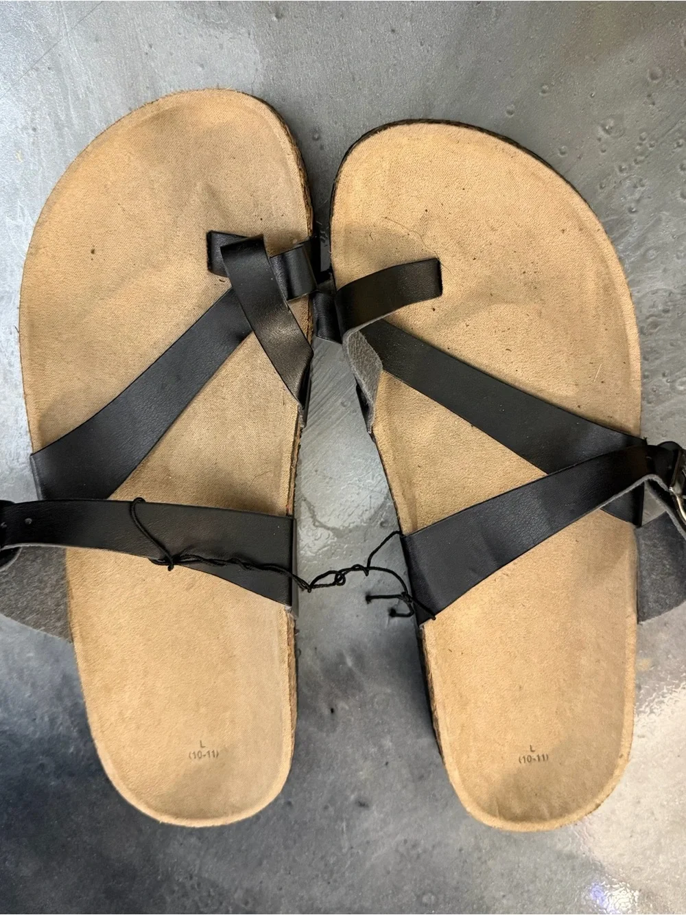 Women’s  Black Strappy Leather Sandals
